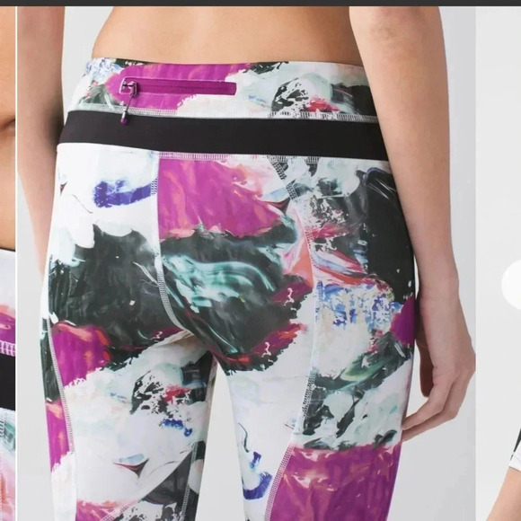 Lululemon Run: Inspire Crop II *All Full-On LuxtremePigment Wave Multi /Black 6 - Picture 5 of 11